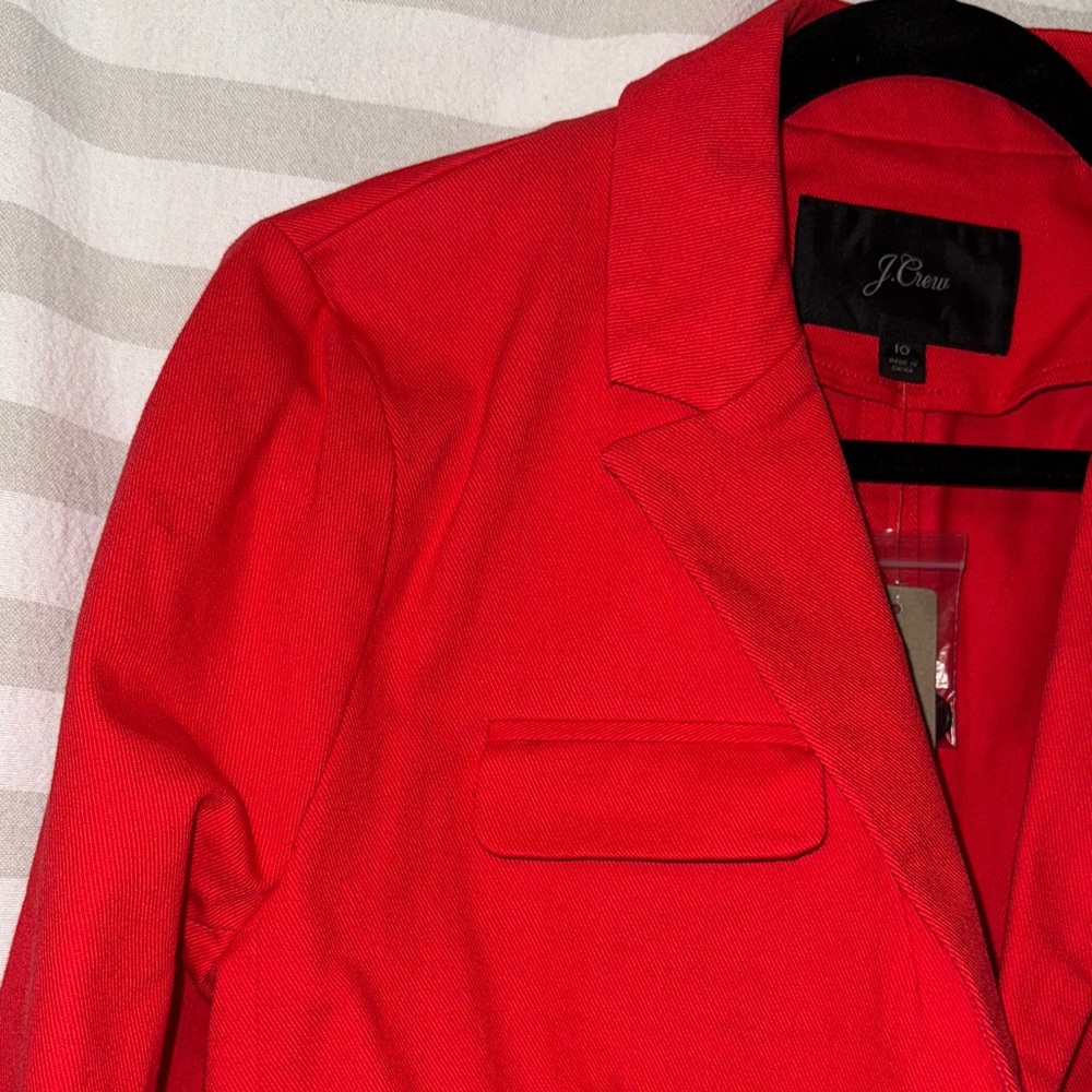 NWT J. Crew Women's Bright Red Blazer sz 10 - Picture 13 of 14